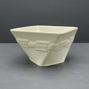 Longaberger Woven Traditions Ivory Twist Bowl Twisted Dish Square Twist Bowl